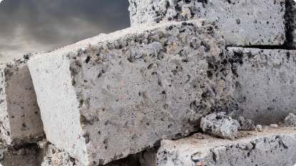 <p><strong>Recycled Concrete Blocks</strong></p>
